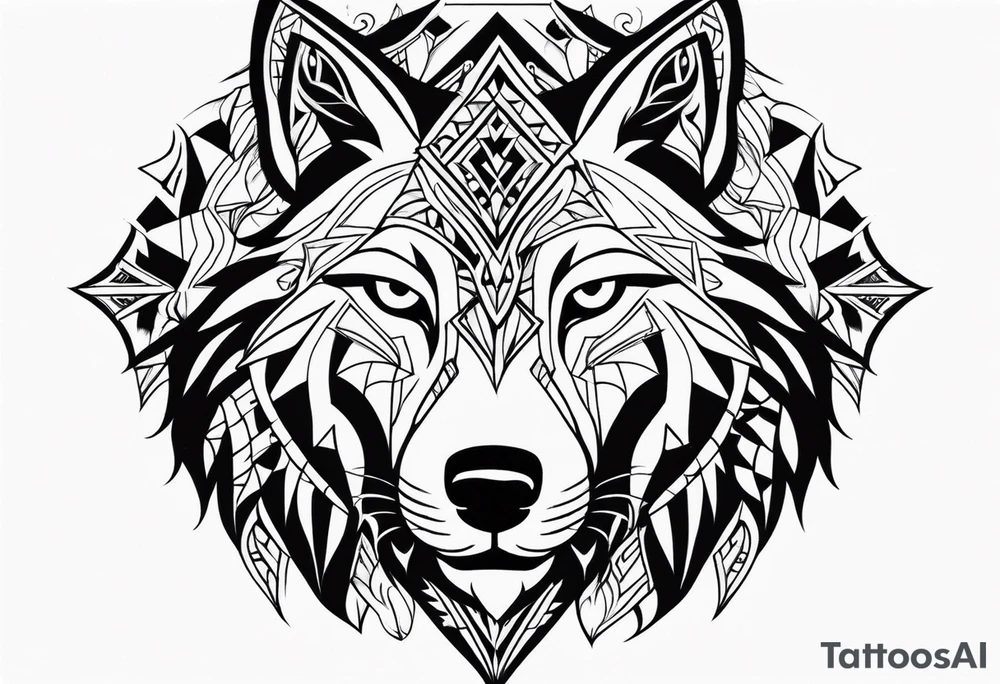 lobo tribal tattoo idea