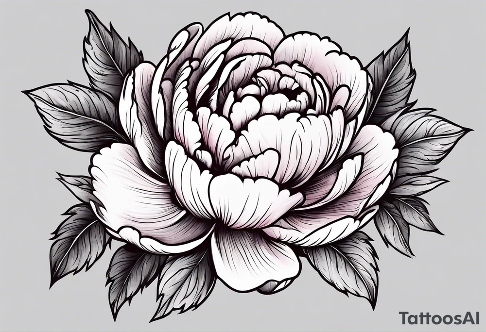 Peony flowers tattoo idea
