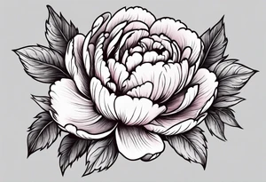 Peony flowers tattoo idea