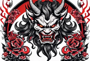oni demon tattoo idea