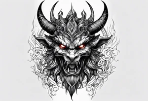 Ascended demon tattoo idea