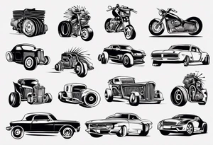 car engine tattoo idea