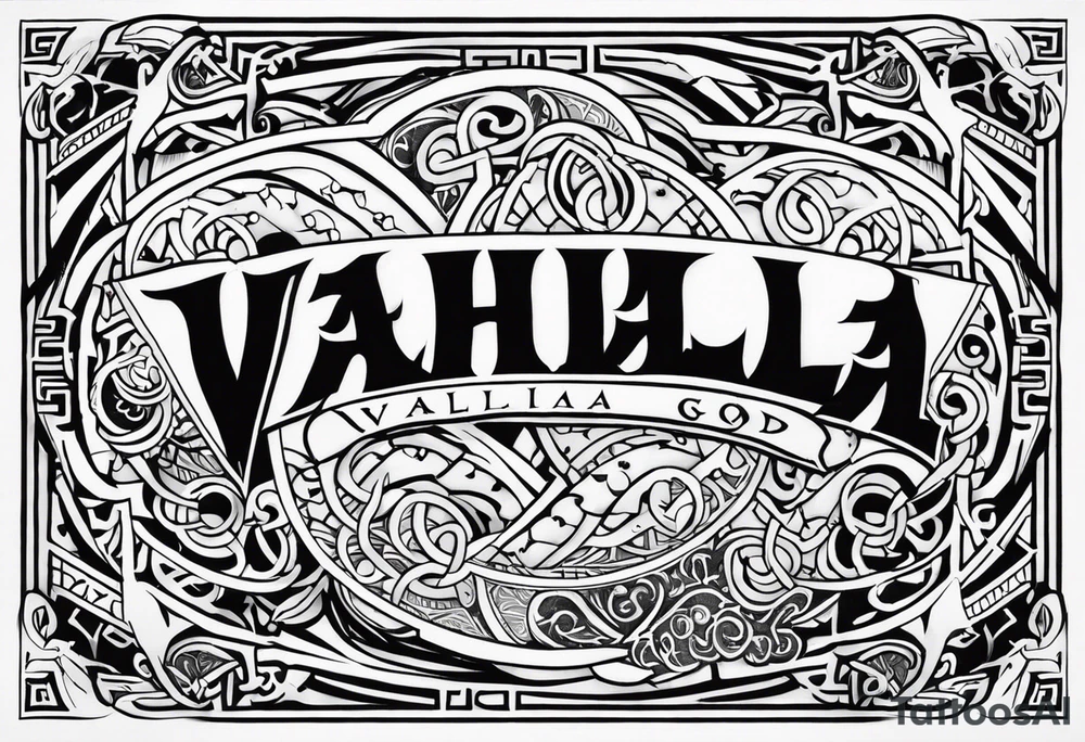 Valhalla viking gods tattoo idea