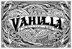 Valhalla viking gods tattoo idea
