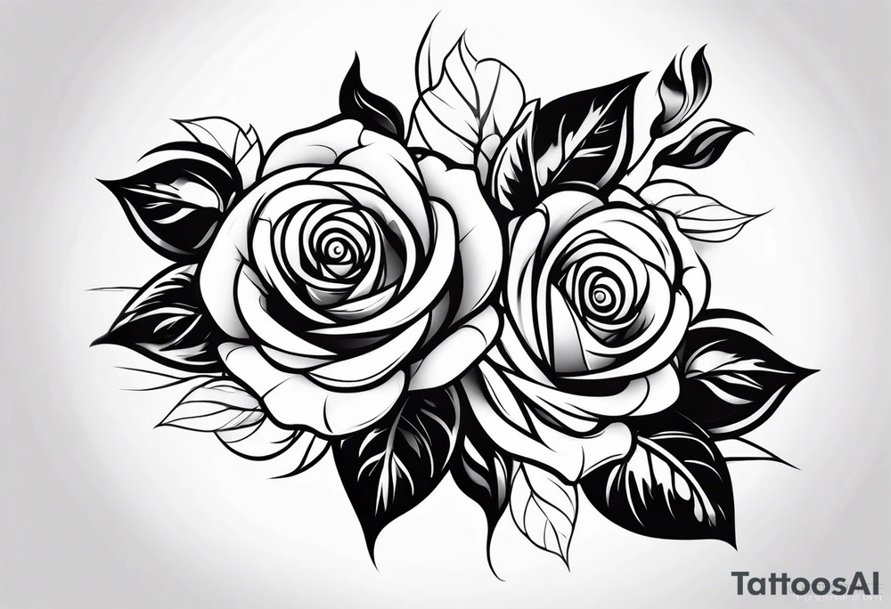 Arm sleeve roses tattoo idea