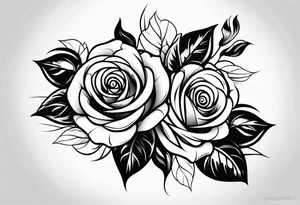 Arm sleeve roses tattoo idea