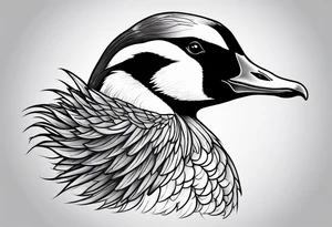 canadian goose angry tattoo idea