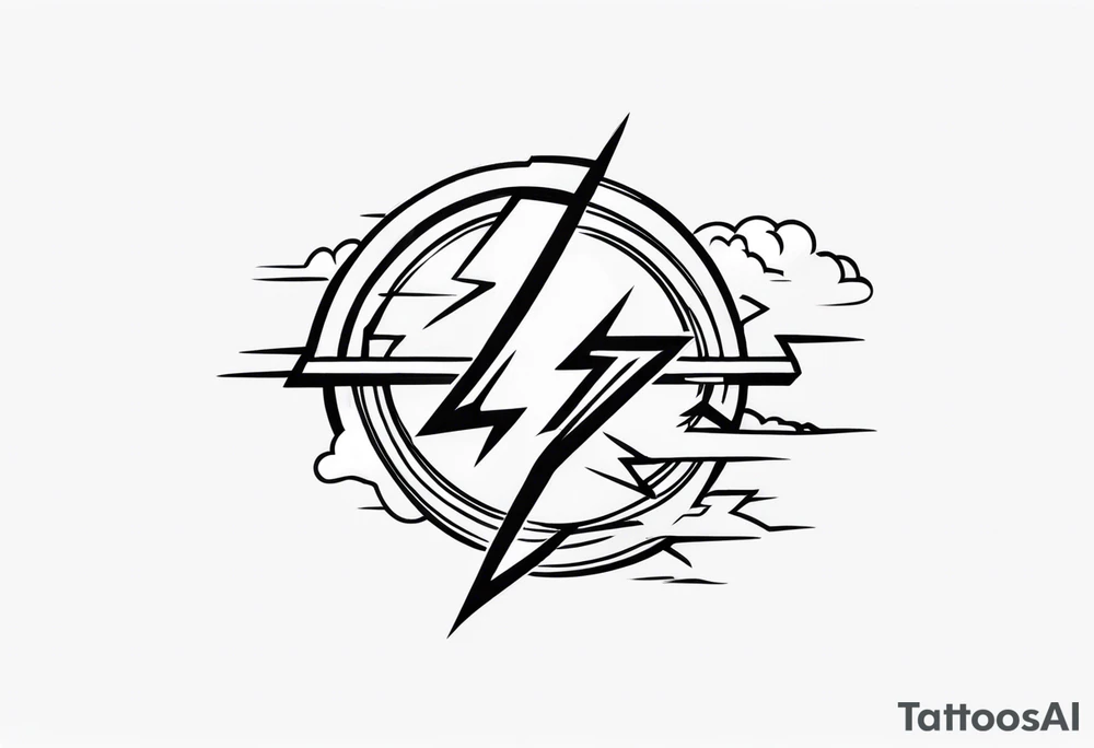 Thunder lightning Japan symbol tattoo idea