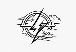 Thunder lightning Japan symbol tattoo idea