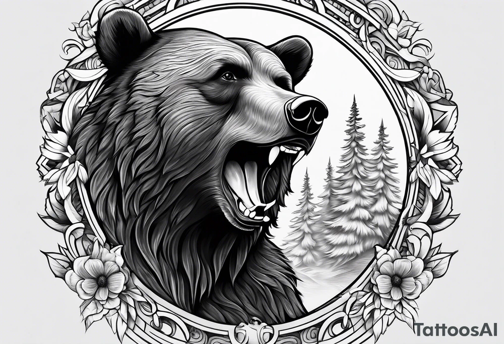 Dancing bear tattoo idea