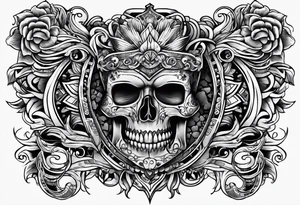 rock a Billy Arm sleeve mit verschiedenen Motiven tattoo idea