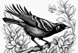 Redwing Blackbird for Back tattoo idea