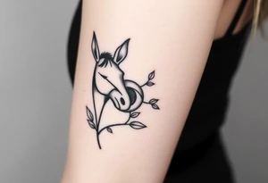 donkey rose and eyeball tattoo idea