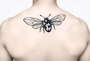 Ladybug flying tattoo idea