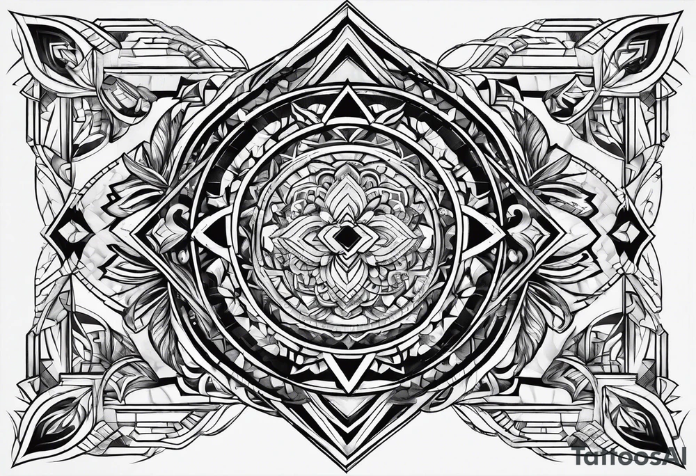 geomtric symbols of love tattoo idea