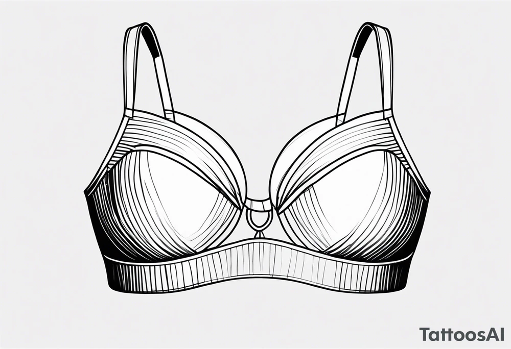 Gold bra tattoo idea