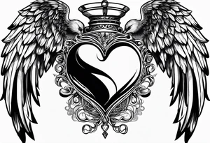 Heart with wings saying 22 tattoo idea