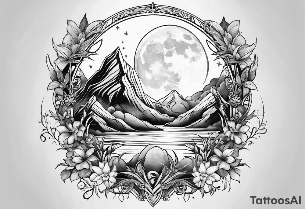 sacred moon tattoo idea