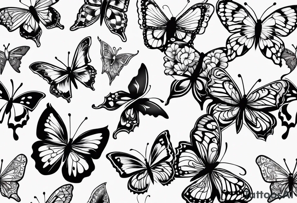 Butterflies tattoo idea