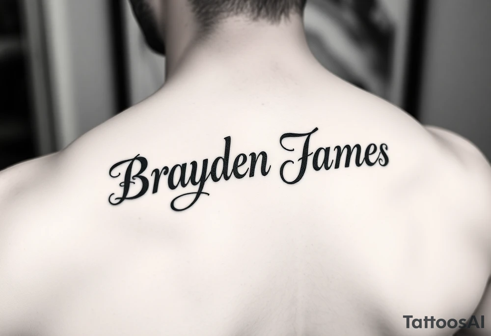 Brayden James name tattoo tattoo idea