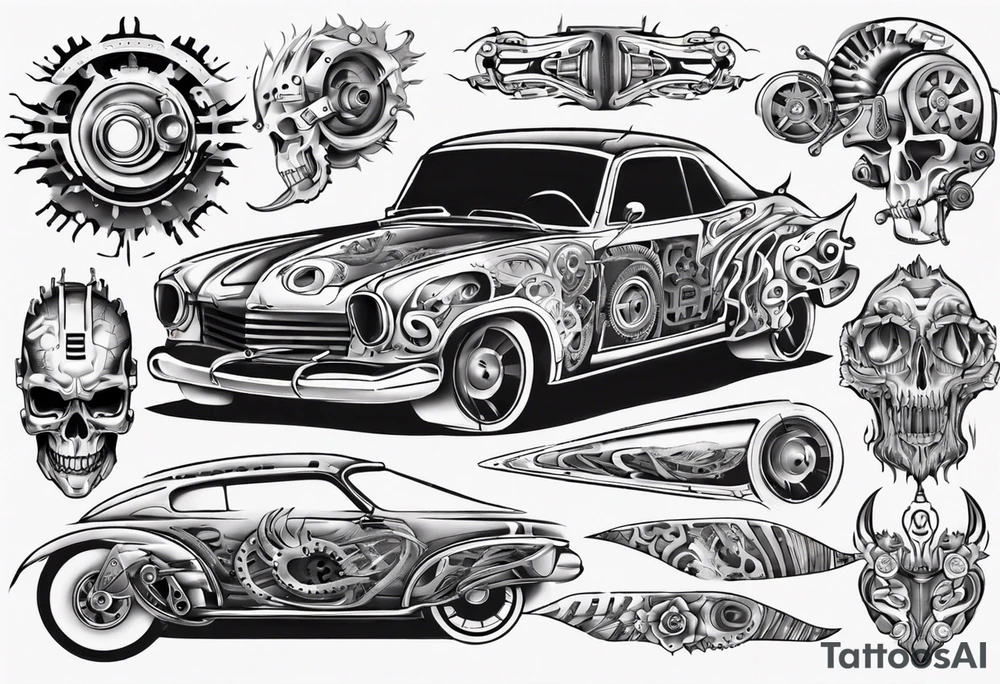 Car parts tattoo idea