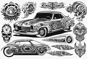 Car parts tattoo idea