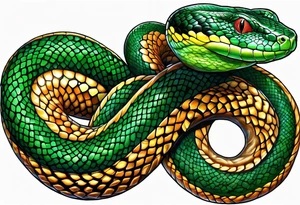 emerald tree boa tattoo idea