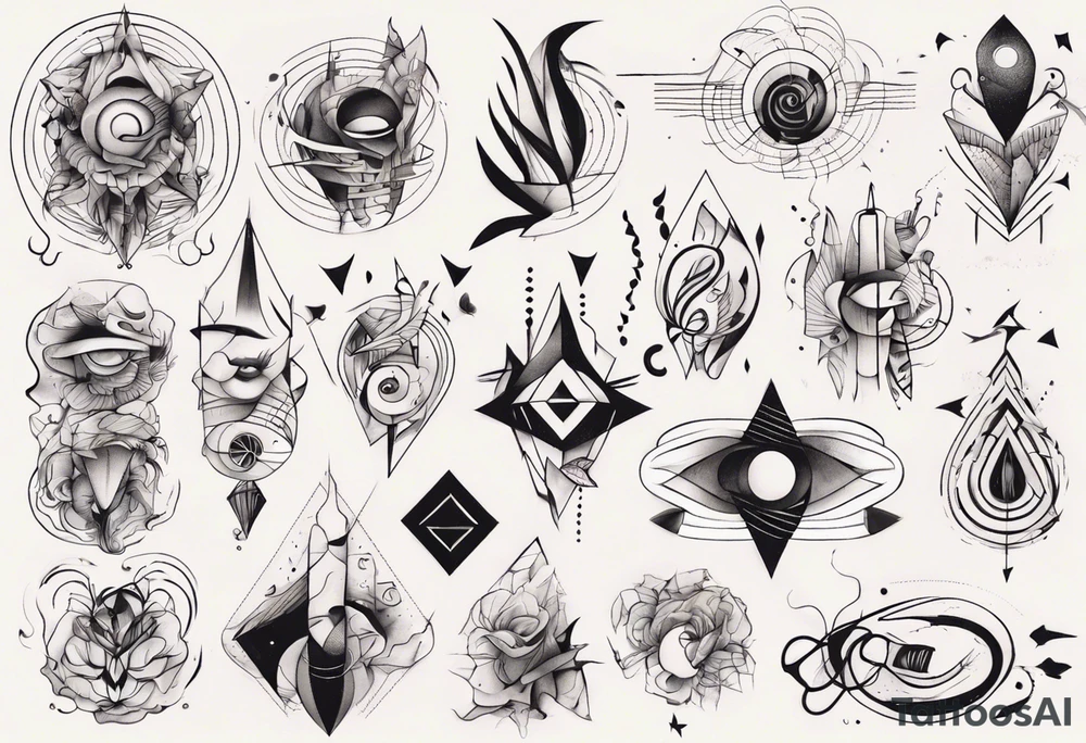 Abstract linear tattoo idea