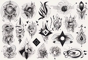 Abstract linear tattoo idea