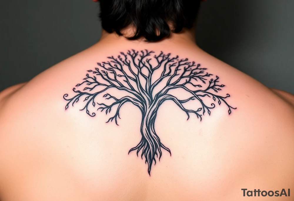 Jamaican colours and Irish colours tree of life tattoo idea