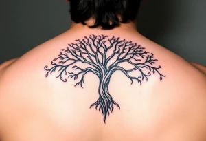 Jamaican colours and Irish colours tree of life tattoo idea