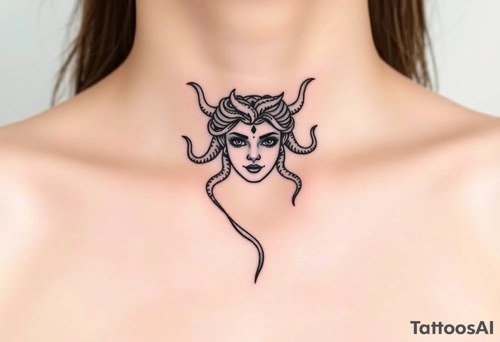 Small Medusa tattoo idea