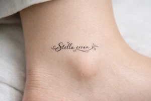 Stella erran, Maybe a medium lining of the letters style tattoo idea
