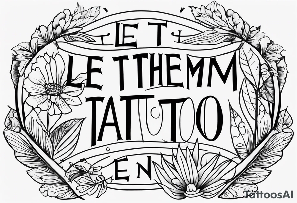 Let Them tattoo verse, vintage letters tattoo idea