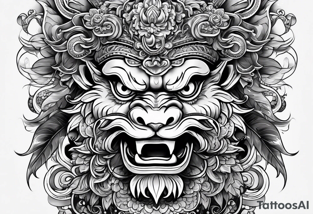 Balanise Barong tattoo idea