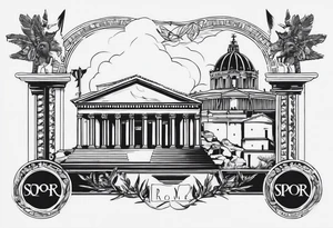 powerfull rome empire, spqr. tattoo idea