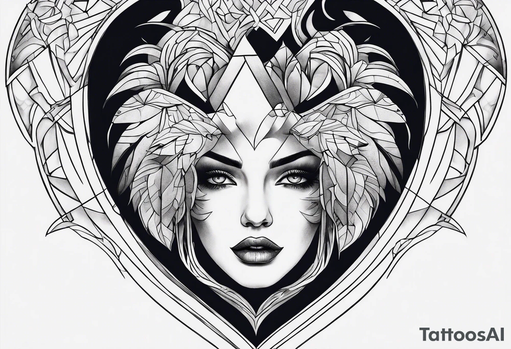 in the shadow of your heart tattoo idea