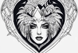 in the shadow of your heart tattoo idea