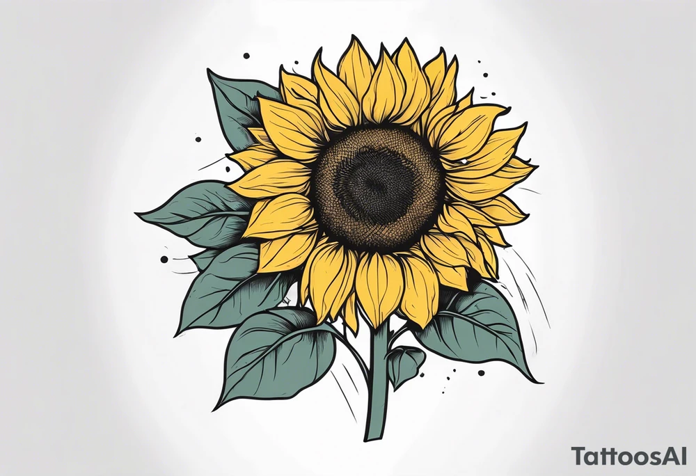 Sunflower for a male tattoo tattoo idea
