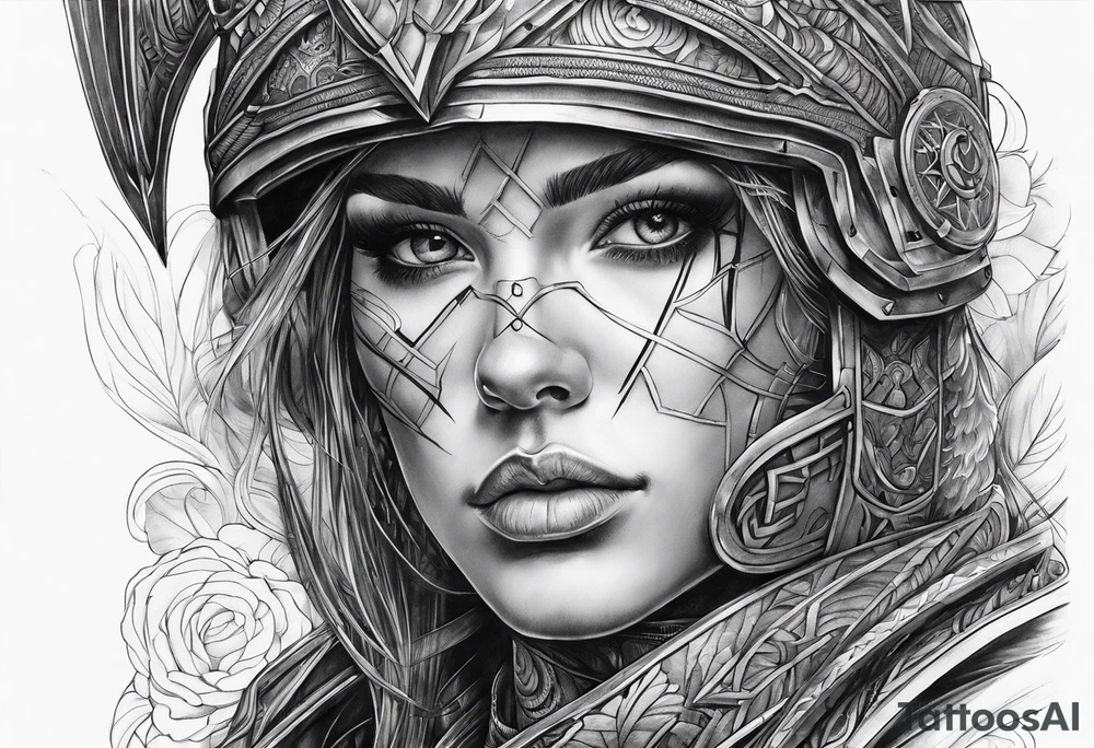 Wire warrior tattoo idea