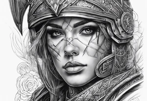 Wire warrior tattoo idea