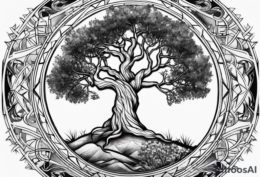 Tree of life Sagittarius tattoo idea