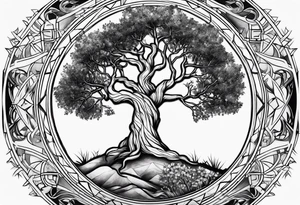 Tree of life Sagittarius tattoo idea