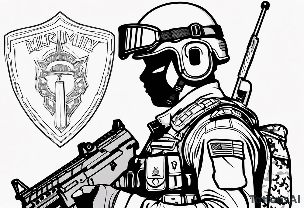 Military police soldier tattoo idea