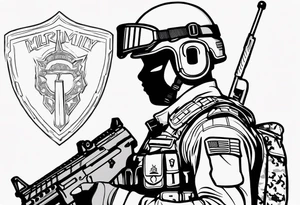 Military police soldier tattoo idea
