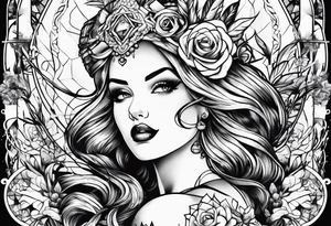 punk rock pinup tattoo idea