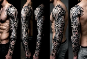 Kalia tattoo with a name "veronesi" with a cross tattoo idea