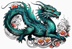 Water dragon tattoo idea