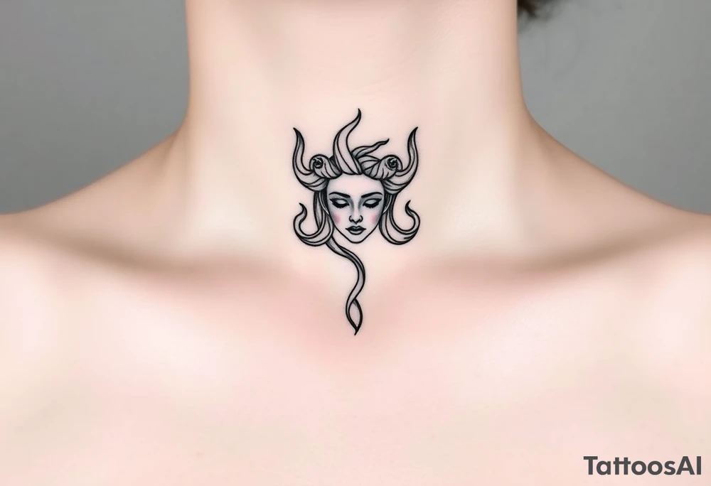 Small Medusa tattoo idea