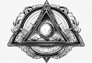 circle in a triangle tattoo idea